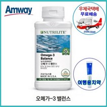 뉴트리라이트 암웨이 오메가3밸런스 (360캡슐) + 치약 증정 [우체국택배/신화통상]
