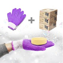 마법 때밀이1P + 한방 때비누 3P 저자극 각질제거, 핑크＋비누3P
