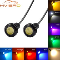 2x18mm 자동 자동차 Led 독수리 눈 DRL 낮 실행 조명 오토바이 백업 반전 주차 신호 램프 방수 안개 전구|car led|signal lampfog lamp bulb, 1개, 파란, 단일