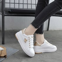 스니커즈 플랫폼 패션 라인석 슈즈 팜므 꿀벌 레이디 신발 캐주얼 봄 패션