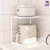 MCOMPANY 주방 수납장 다용도 싱크대 오븐 접시 정리대 받침대 거치대 용품 밥솥 양념통 다이 수납 전자 레인지 부엌 2단 선반 가구 정리함 이동식 틈새 식탁 미니 키친 _밀슨, 밀슨(선반)