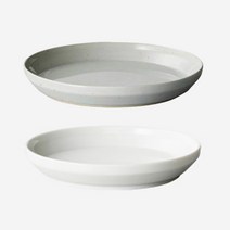킨토 림 플레이트 - 115mm 도자기 접시 2색상, 그레이