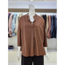 트리아나 여성 소매 롤업 단추 포인트 여름 블라우스 TG2BA01