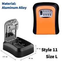 가정용 소형 금고 은행 스마트 핸드폰 차량용 지문인식 미니 돈통 wall mount key storage secret box organizer 4 자리 조합 암호 보안 코드 키, 스타일 11
