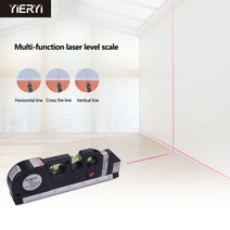 레이저레벨기 수평기 Yieryi 휴대용 수평 수직 레벨기 높은 품질과 정확한 LV03, 단일옵션