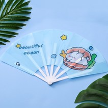 스마트만족 여름바다 접이식 부채