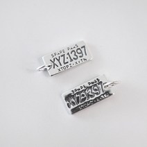 실버925 번호판 레터링 펜던트 은 참 비즈 팔찌 만들기 DIY 재료 악세사리 부자재