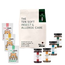 더텐 소프트 반건조 기능성 강아지 사료 인섹트(알러지 케어) 3kg+샘플+추가 간식, 더텐 인섹트 3kg+샘플+헬씨트릿 연어(300g)