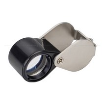 루페 확대경 루빼 휴대용 돋보기 10 개/몫 14X 12mm 품질 모든 금속 접는 옥 골동품 식별 가죽 커버와 높은, 01 Black, 01 Black