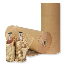재사용 종이 뽁뽁이 벌집 완충제 포장지 50M 80M_00ea, 브라운 50cm x 50M