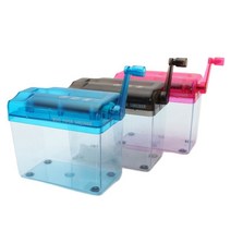 종이파쇄기 가정용파쇄기 파세기 a4용지 종이분쇄기 mini shredder strip cut paper shredder hand shredder with clear basket, 없음