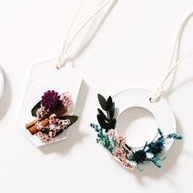 DIY 드라이플라워 석고 타블렛 방향제 만들기 키트 10개 완성, 혼합색상