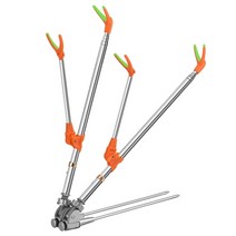 문어 낚시대 지상 낚싯대 스탠드 브래킷 조정 가능한 의자 상자 물고기 막대 홀더, 이중 막대, 2.1m