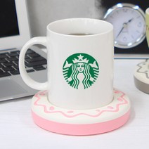 365일 따뜻한 커피 컵 워머 USB컵워머 머그메이트 보온받침대 컵받침 머그컵 워머 컵 워머 usb 보온 받침대, 초콜렛