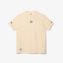 뉴에라 MLB 어드레스 오클랜드 애슬레틱스 반팔 티셔츠 바닐라 13546497