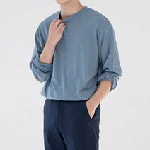 스타일에스 남자 긴팔티 오버핏 봄 가을 무지 소프트 라운드 긴팔 티셔츠 7color