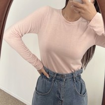 에이치스 답답하지 않은 촉감굿 슬림핏 무지 이너티셔츠