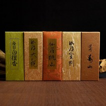 백단향 스틱 아로마테라피 불교용품 천연 침향 백단향 일본향도 가라대관 니혼코도, 10가지 팩, 다섯 가지 컬렉션