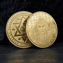 고대 그리스 동전 피라미드 이집트 태양 신 여왕 실버 금화 기념 메달 컬렉션 기념품 선물, 황금