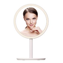 얼짱 조명 화장거울 탁상 3색터치 LED거울+확대경, 화이트