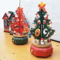 캐롤송 DIY 트리 무빙오르골 매장소품 이색선물 어른이선물 여자친구선물 추억선물 아이들선물 기념품, 레드