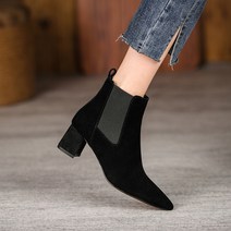 Z3JC 여성 통굽 미들 5cm 3cm 앵클부츠