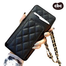 퀼팅 체인 핸드폰 가방 미니 크로스백 지갑형 케이스