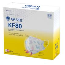 애니가드 공룡 웰빙 황사마스크 뉴 프리미엄 소형 KF80, 6개, 50개입