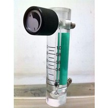 아크릴 가스 공기 산소 유량계 계수기 표시기 O2 밸브 황동 커넥터 0.1Mpa 0.1-1.0L/Min 높이 93mm