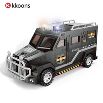 경찰 자동차 특이한 저금통 귀여운 지폐저금통 대형, 블랙