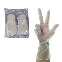 하가소모 일회용 PVC장갑 30cm L 반투명 100매