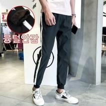기타 하위 남자 융털 굵은줄 트레이닝팬츠 SHC-191075, XL(100 105), 블랙