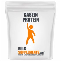 BulkSupplements 카제인 프로틴 파우더 단백질 가루 Unflavor, 1개, 11파운드