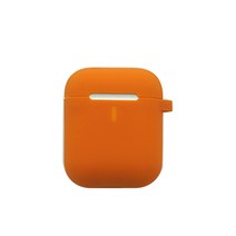 에어팟 1 2세대 실리콘 오렌지 케이스 카라비나 이어후크