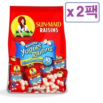 Sun-Maid Yogurt Raisins 썬 메이드 바닐라 요구르트 건포도 스낵 142g x2팩, 1개