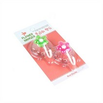 셀러허브(잡화) [라일리] Rly 우일 플라워 흡착 행거 2P D-3965 -O, 선택완료, 기본