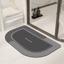 욕실 빠른 건조 흡수 카페트 매트 러그 욕조 장식 안티-슬립 소프트 반원형 Sumptuousness 아늑한 규조토 진흙 발 깔개, dark grey_CHINA | 400MMx600MM