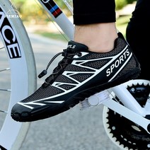 클릿 슈즈 MTB 로드 와이드 자전거 신발 평페달 스피닝 jiemiao 캐주얼 mtb 사이클링 남성 여성 도로 야외 레이싱 스포츠 산악 운동화 saptilha ciclismo, 블랙2, 42