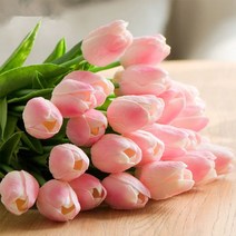 망고 튤립 노란튤립 조화 화동 바구니 꽃꽂이 재료 1P 458448EA, 1망고튤립-화이트