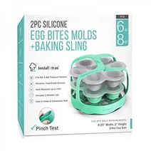 Instant Pot Ninja Foodi 및 압력솥과 호환되는 에그 바이트 몰드 4 7L(5쿼트) 5 7L(6쿼트) 7 6L(8쿼트) - 2팩 세트 실리콘 몰드 뚜껑 슬링 바이트