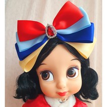 백설공주 보석 리본핀 헤어핀 공주헤어핀