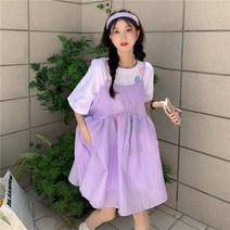 바스락 미니 냉장고 뷔스티에 슬립 여름 원피스 주수 빅사이즈 아방한 박스형 시원한 SY