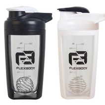 플렉스바디 헬스 물통 물병 쉐이크통 쉐이커 보틀 단백질 프로틴 2P 700ml, 블랙1P+화이트1P
