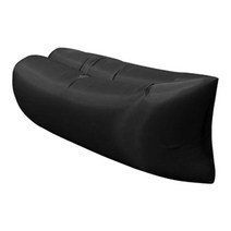 캠핑 풍선 소파 에어 침대 안락 의자 침낭 매트리스 실내 성인 키즈, 검은색