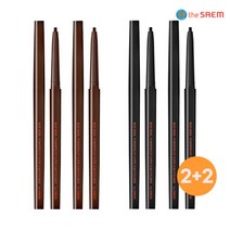 에코 소울 파워프루프 초슬림 아이라이너 2+2 (택2), BK03 뮤티드 블랙 2개/BR07 퍼지 브라운 2개