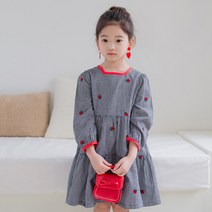 아이러브제이 [아이러브제이] 앵두 체크 셔링 원피스 JTSOP25