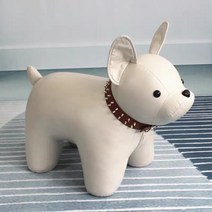 강아지 프렌치불독 동물스툴 거실 원목 스툴 의자 가정용 책상용 키즈용 낮은 캐릭터 풋스톨, G
