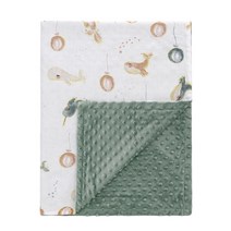 Miracle baby 유아용 순면 블랭킷 100 x 78 cm 아기 소프트 플란넬 담요, 녹색 고래