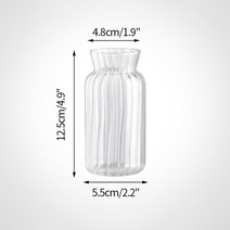 북유럽 수경 투명 유리 꽃병 테라리움 식물 병 화분 컨테이너 홈 데코 유리병, [02] Glass Vase S2