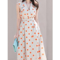 여성 원피스 women summer dress casual office lady 우아한 비즈니스 dot wear to work dress 여성 옷 벨트
